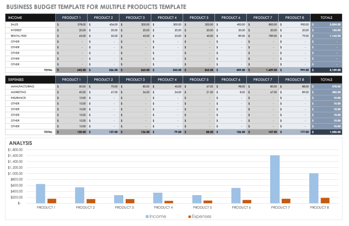 Smartsheet budgets