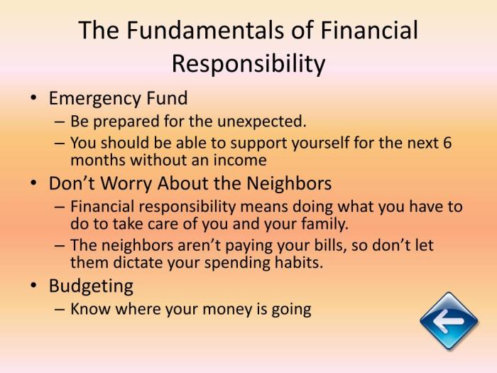 Financial responsible responsibility fundamentals future am financially ppt powerpoint presentation